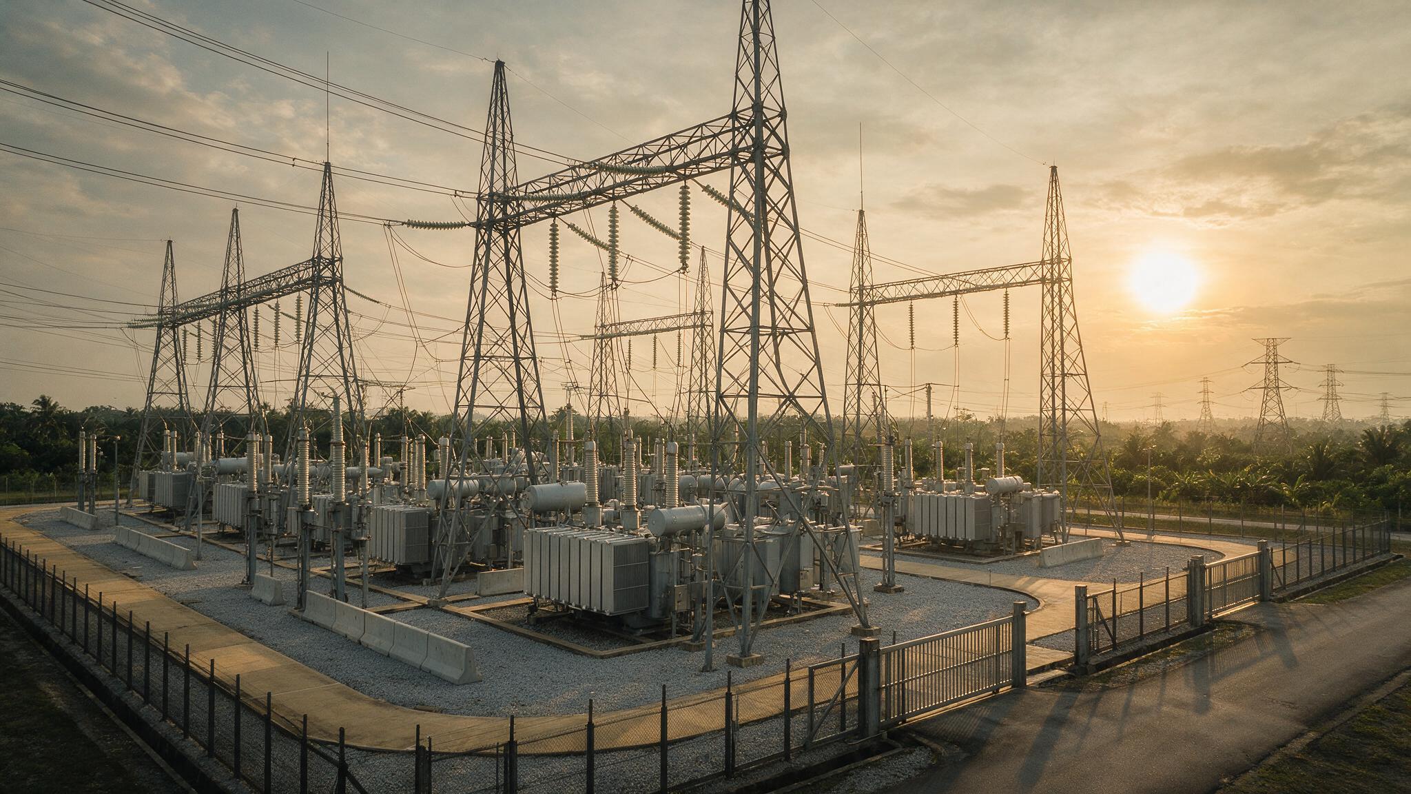 High-voltage power substation constructed by Al Khairi Development